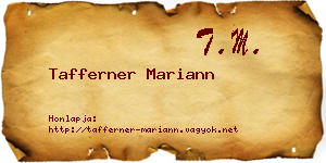 Tafferner Mariann névjegykártya